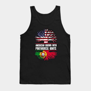 American Grown with Portuguese Roots USA Flag Tank Top